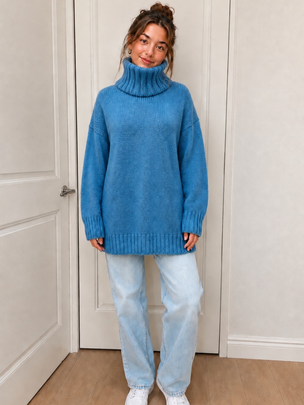 New! American Eagle Turtleneck Sweater Blue Women's Size Medium NWT